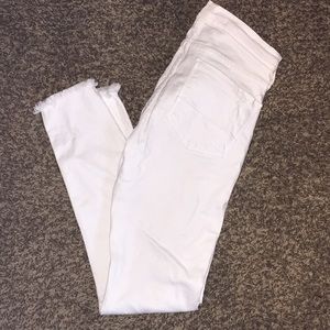 Flying Monkey 25 white distressed ankle skinnies